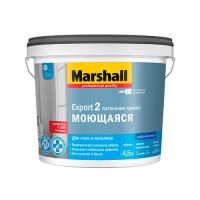 Marshall Краска Export-2 в/д для стен и потолков глубокоматовая (2% блеска) BC 4,5л. Глубоко матовая. 