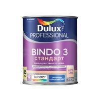 Dulux Краска Bindo 3 в/д для стен и потолков глубокоматовая (3% блеска) BC 0,9л . Глубоко матовая. 