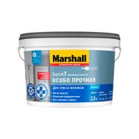 Marshall Краска Export-7 в/д для стен и потолков матовая (7% блеска) BW 2,5л. Матовая. 