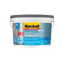 Marshall Краска Export-2 в/д для стен и потолков глубокоматовая (2% блеска) BW 2,5л. Глубоко матовая. 