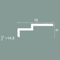 Орак Карниз C391 (60х160х2000мм) (10) Steps . Полиуретан