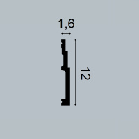 Орак Плинтус SX180F (120х16х2000мм) (11)  ГИБКИЙ. Полиуретан