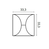 Орак Декоративная панель W107 Circle (333х29х333мм) (5)  . Полиуретан