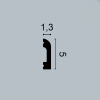 Орак Многофункциональный профиль DX182F (50х13х2000мм) (36)  ГИБКИЙ переведен в SX182F. Полиуретан