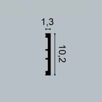 Орак Многофункциональный профиль DX163F (13х102х2000мм) (16)  ГИБКИЙ. Полиуретан