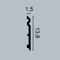 Орак Плинтус SX138F (138х15х2000мм) (11)  ГИБКИЙ. Полиуретан