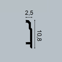 Орак Плинтус SX155F (108х25х2000мм) (10)  ГИБКИЙ. Полиуретан