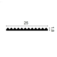 Орак Декоративная панель W108F Zigzag (250х18х2000мм) (8) ГИБКАЯ. Полиуретан